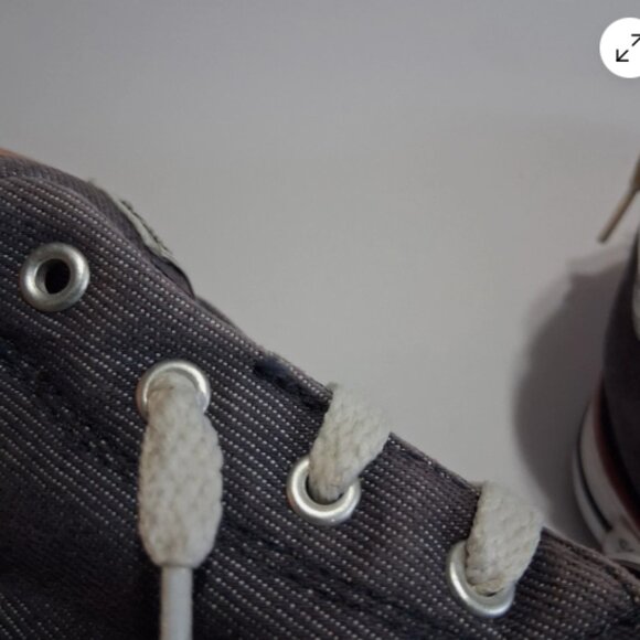 Converse Kids High Top Shoes Sz 10 Denim Look All Star‎ Classic - Good Cond - Picture 10 of 12